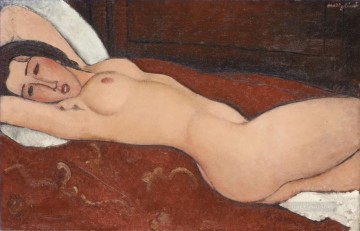  1917 Oil Painting - eclining Nude 1917 Amedeo Modigliani